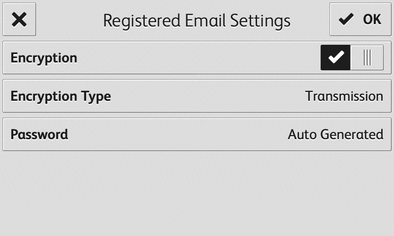 Screenshot RMail-Anwendung zur Anzeige registrierter E-Mails